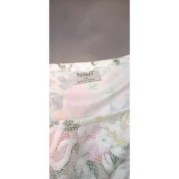 Grandma NightGown Vintage Floral With Lace Spirit Size L Xl Costume Grannyc - Picture 4 of 8